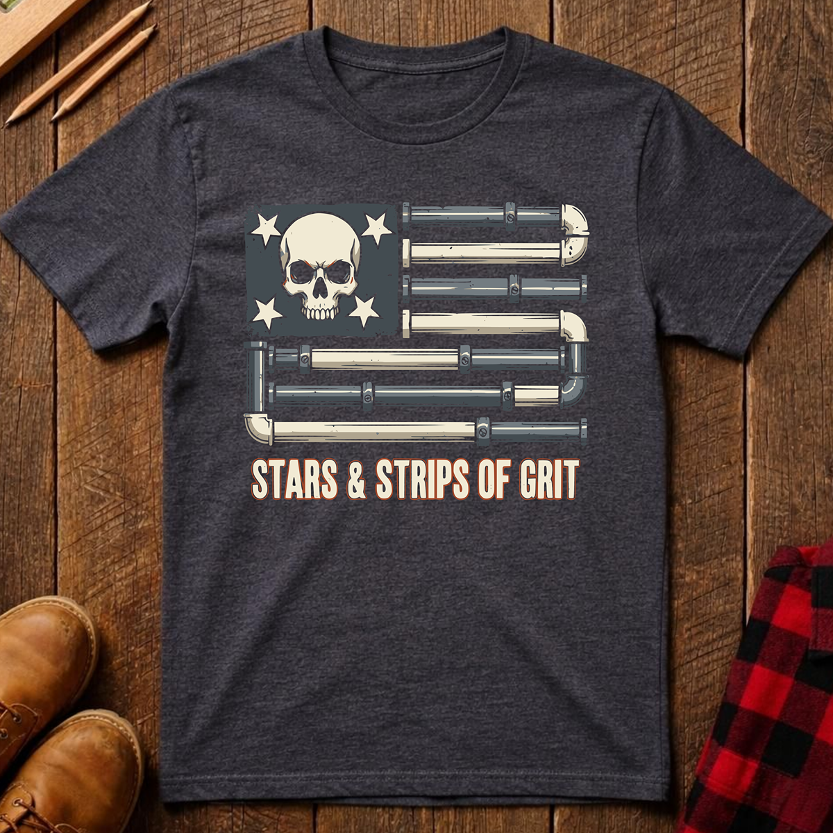 The Red, White, and Blue Patriotic Collection: Stars & Strips Of Grit Ed.2 T-Shirt