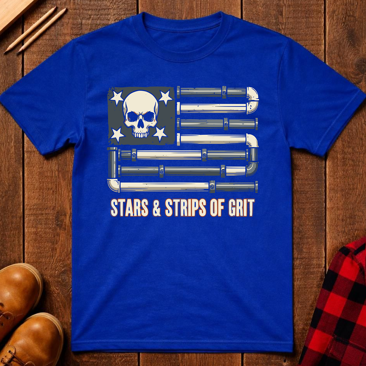 The Red, White, and Blue Patriotic Collection: Stars & Strips Of Grit Ed.2 T-Shirt