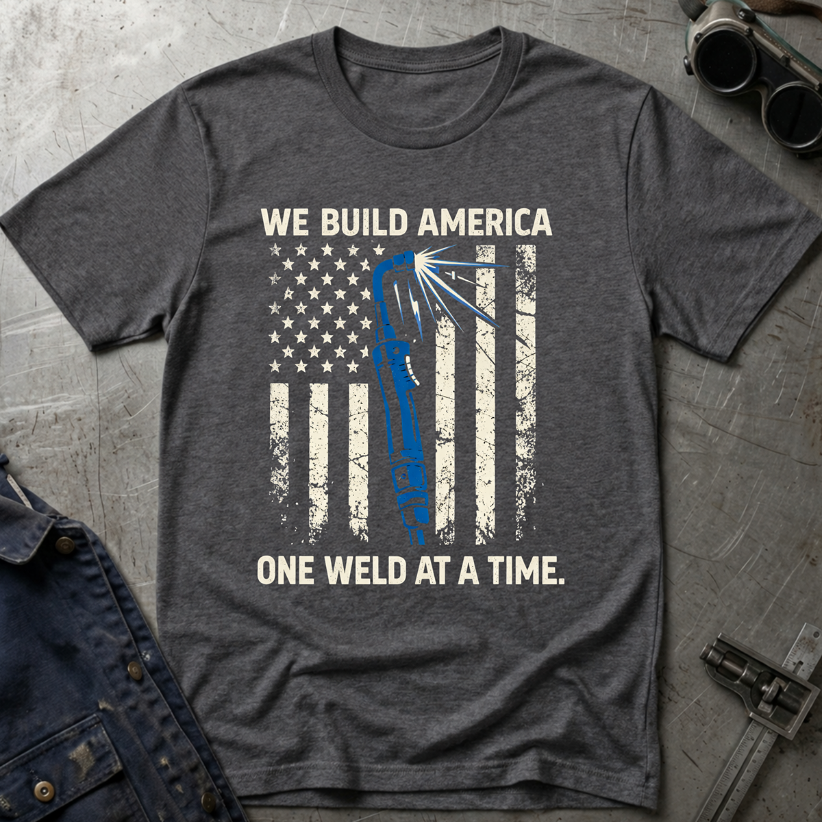 The Welders Collection: We Build America One Weld At  A Time T-Shirt