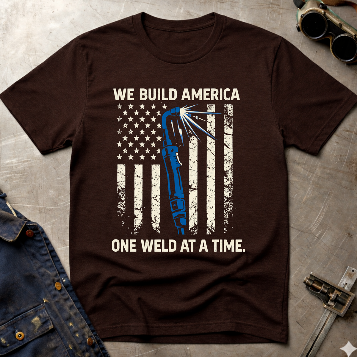 The Welders Collection: We Build America One Weld At  A Time T-Shirt