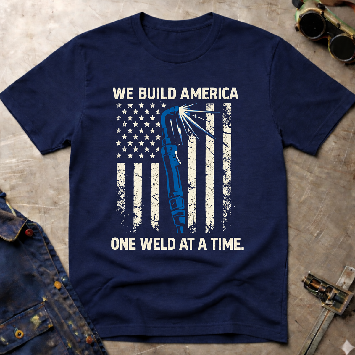 The Welders Collection: We Build America One Weld At  A Time T-Shirt