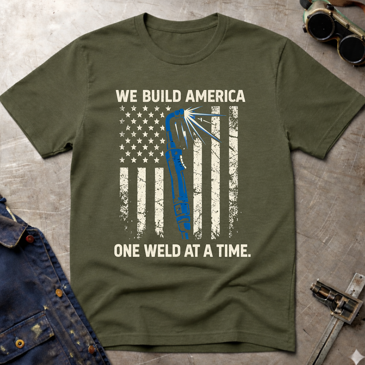 The Welders Collection: We Build America One Weld At  A Time T-Shirt