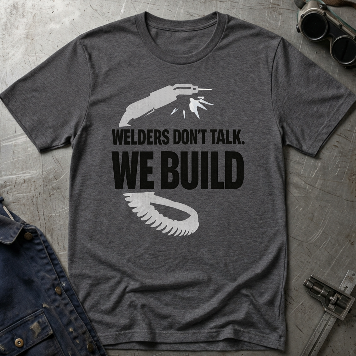The Welders Collection: Welders Don't Talk We Build T-Shirt