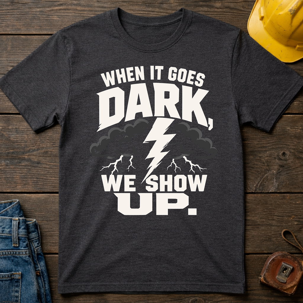 When It Goes Dark, We Show Up T-Shirt