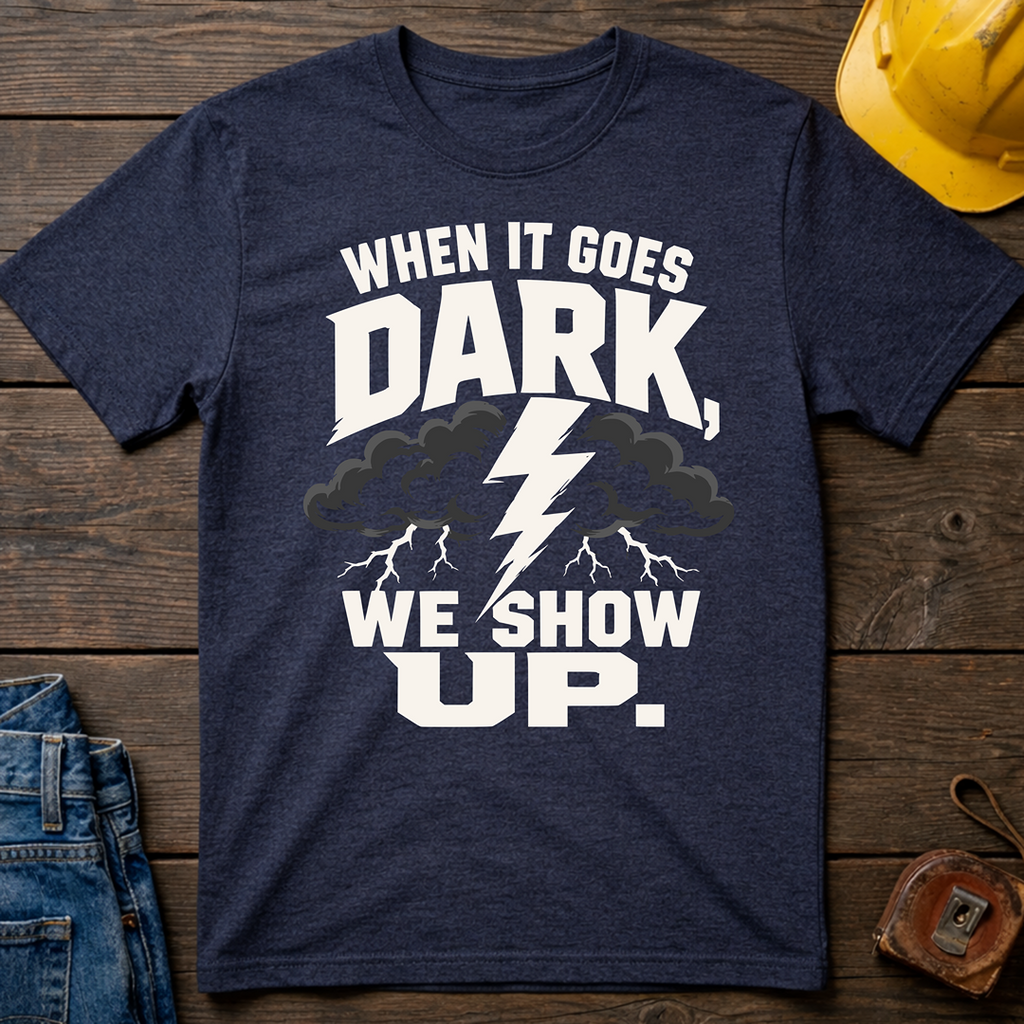 When It Goes Dark, We Show Up T-Shirt